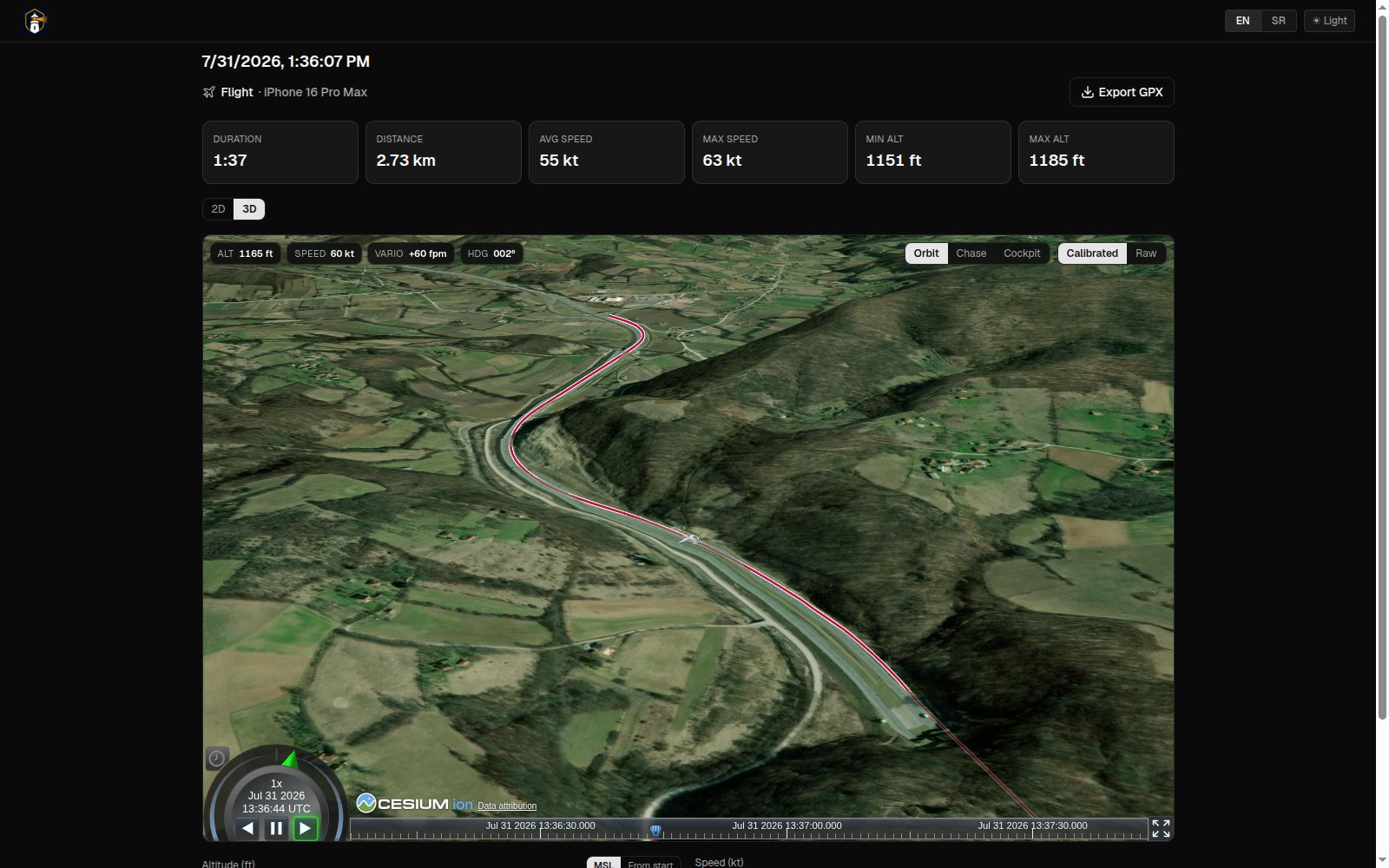 Track 3D view